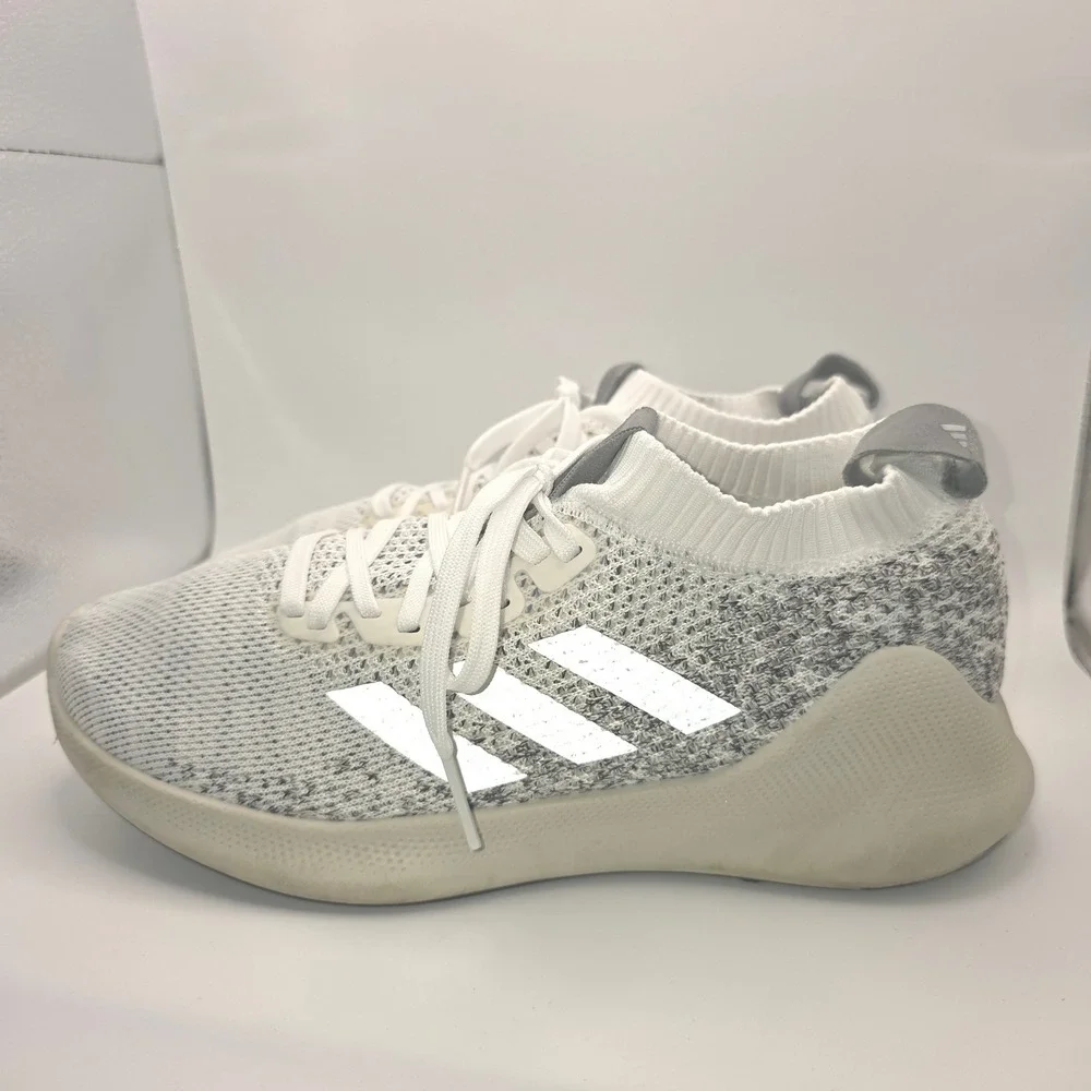 Adidas Purebounce+ Street Mens Running Shoes White Grey Knit Sneakers G27988